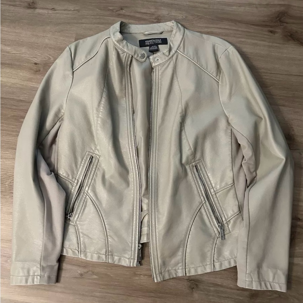 Kenneth Cole Reaction Size XL Zippered Front & Pockets Mixed Material Jacket